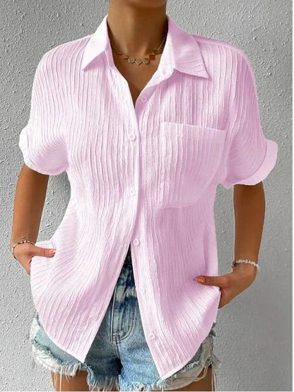 Carmen - Blusa casual suelta con botones
