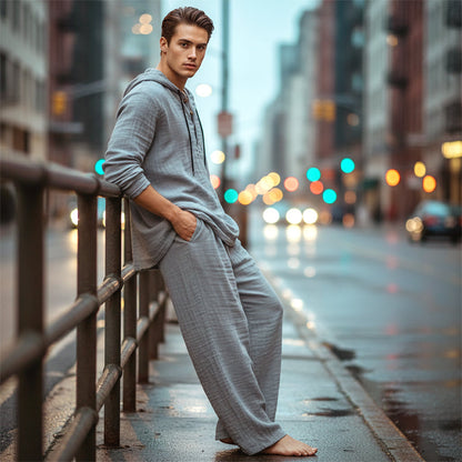 Adrián - Conjunto de sudadera con capucha y pantalón holgado