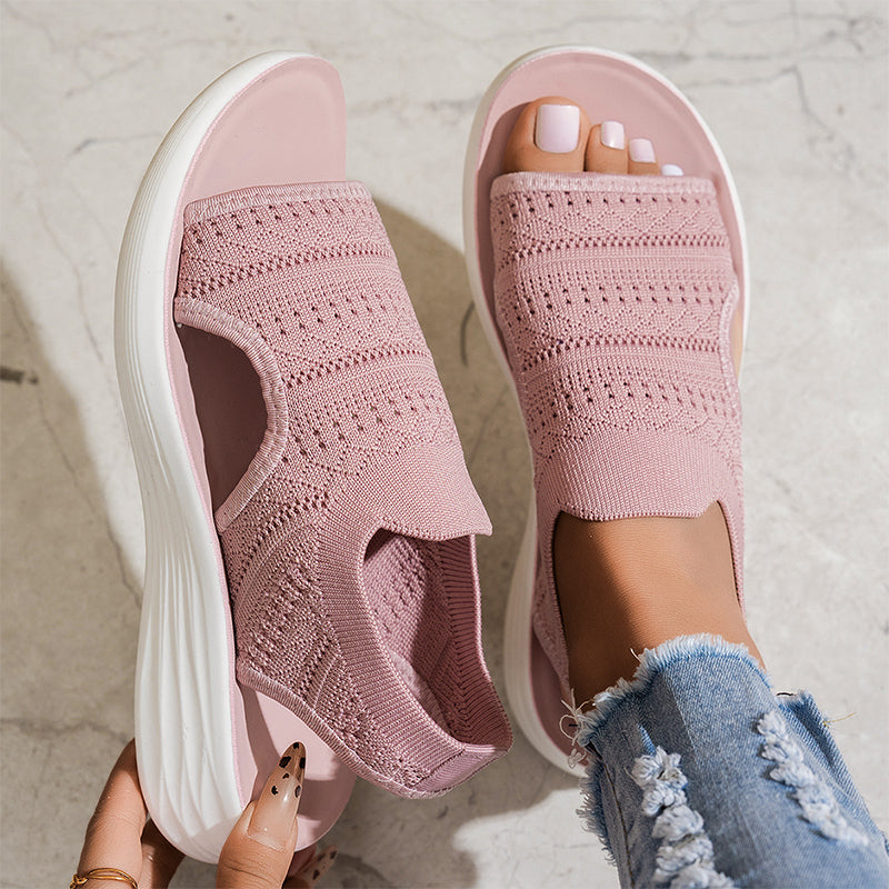 Laia | Sandalias de plataforma de punto transpirable