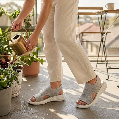Laia | Sandalias de plataforma de punto transpirable